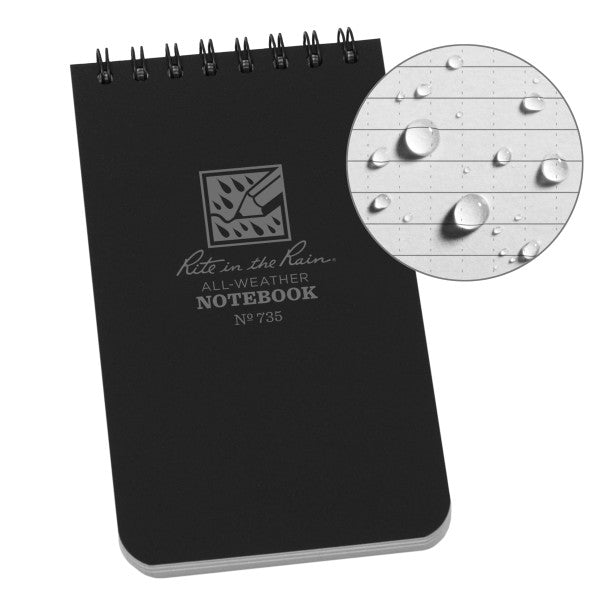 3 X 5 Notebook - Black-eSafety Supplies, Inc
