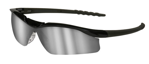 MCR Safety DL1 Black Frame, Silver Mirror Lens-eSafety Supplies, Inc