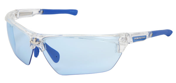 MCR Safety Dominator DM3 Clear Frame, Lt Blue MAX6-eSafety Supplies, Inc