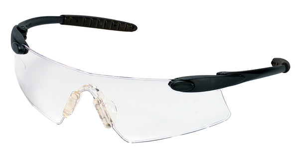 MCR Safety DS1 Black Frame, Clear UV-AF Lens-eSafety Supplies, Inc