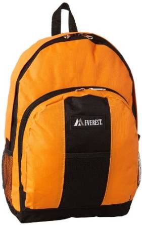 Everest Luggage Backpack with Front and Side Pockets - Orange-eSafety Supplies, Inc