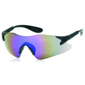 Blue Mirror Lens - Soft Non-Slip Rubber Nose Piece - Fully Adjustable Temples Safety Glasses-eSafety Supplies, Inc