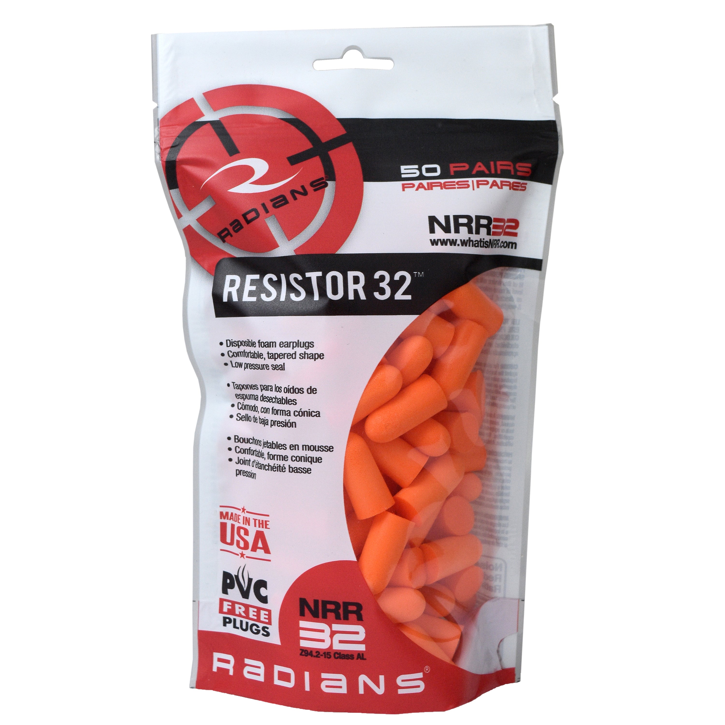 Radians Resistor® 32 Foam Earplugs Bag - Uncorded-eSafety Supplies, Inc