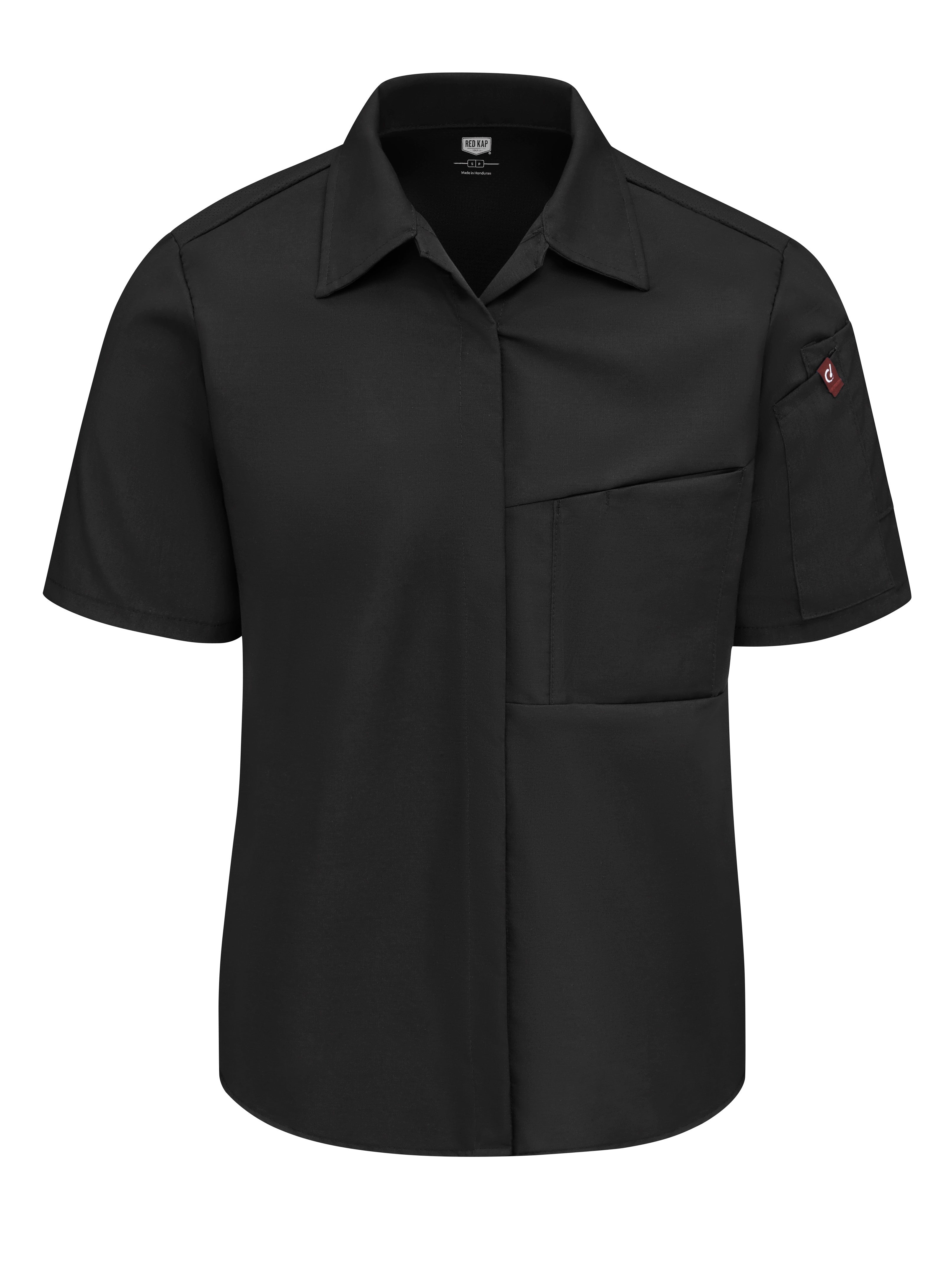 Women's Airflow Cook Shirt with OilBlok 501W - Black-eSafety Supplies, Inc