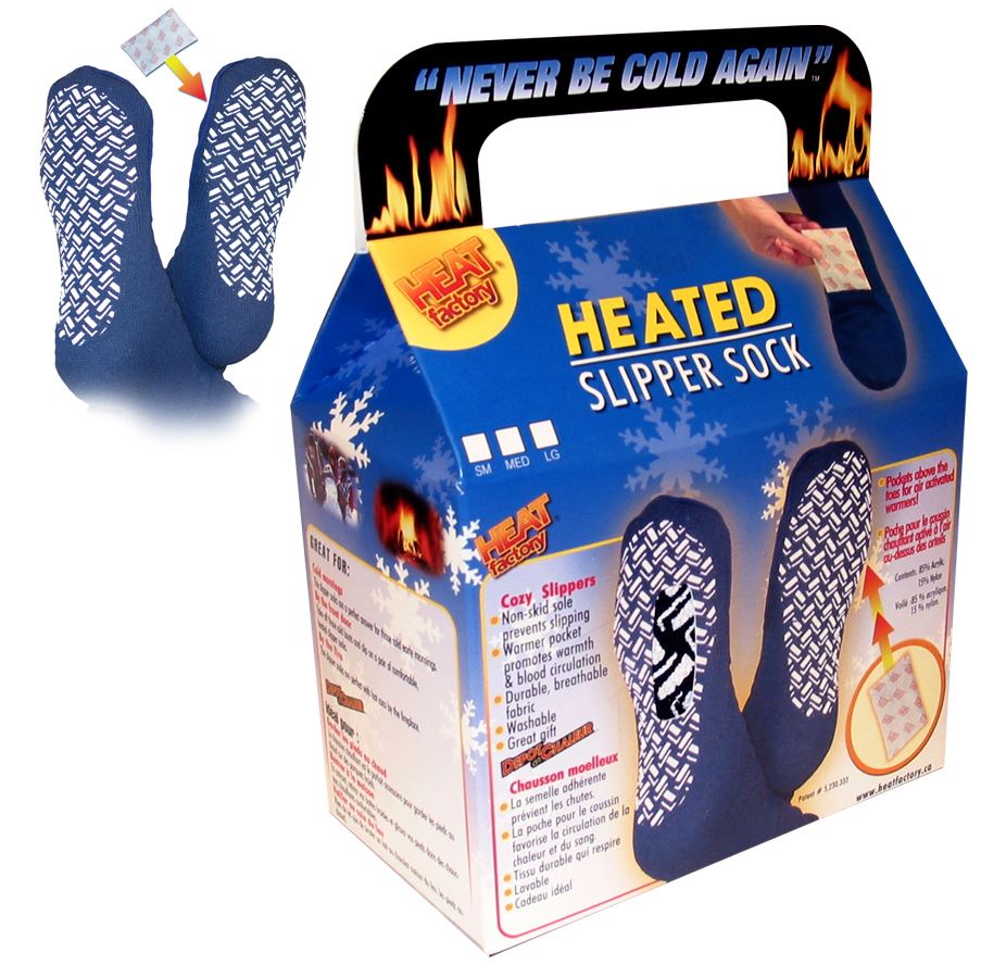 1511-Heated Slipper Sock Gift Box - 1 Pair-eSafety Supplies, Inc