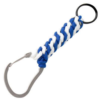 Eiger Paracord Carabiner Keychain - Royal Blue / White-eSafety Supplies, Inc