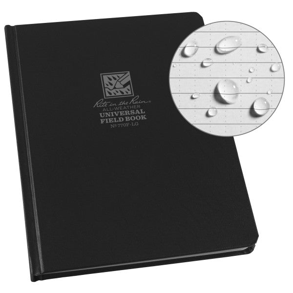 6 X 8 Bound Book - Fabrikoid Cover - Universal - Black-eSafety Supplies, Inc