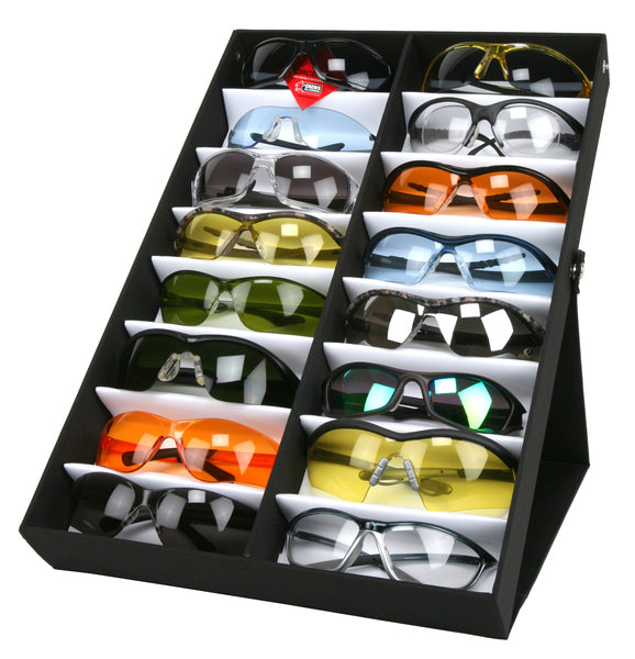 MCR Safety Eyewear Black Display 16 Pair Case-eSafety Supplies, Inc