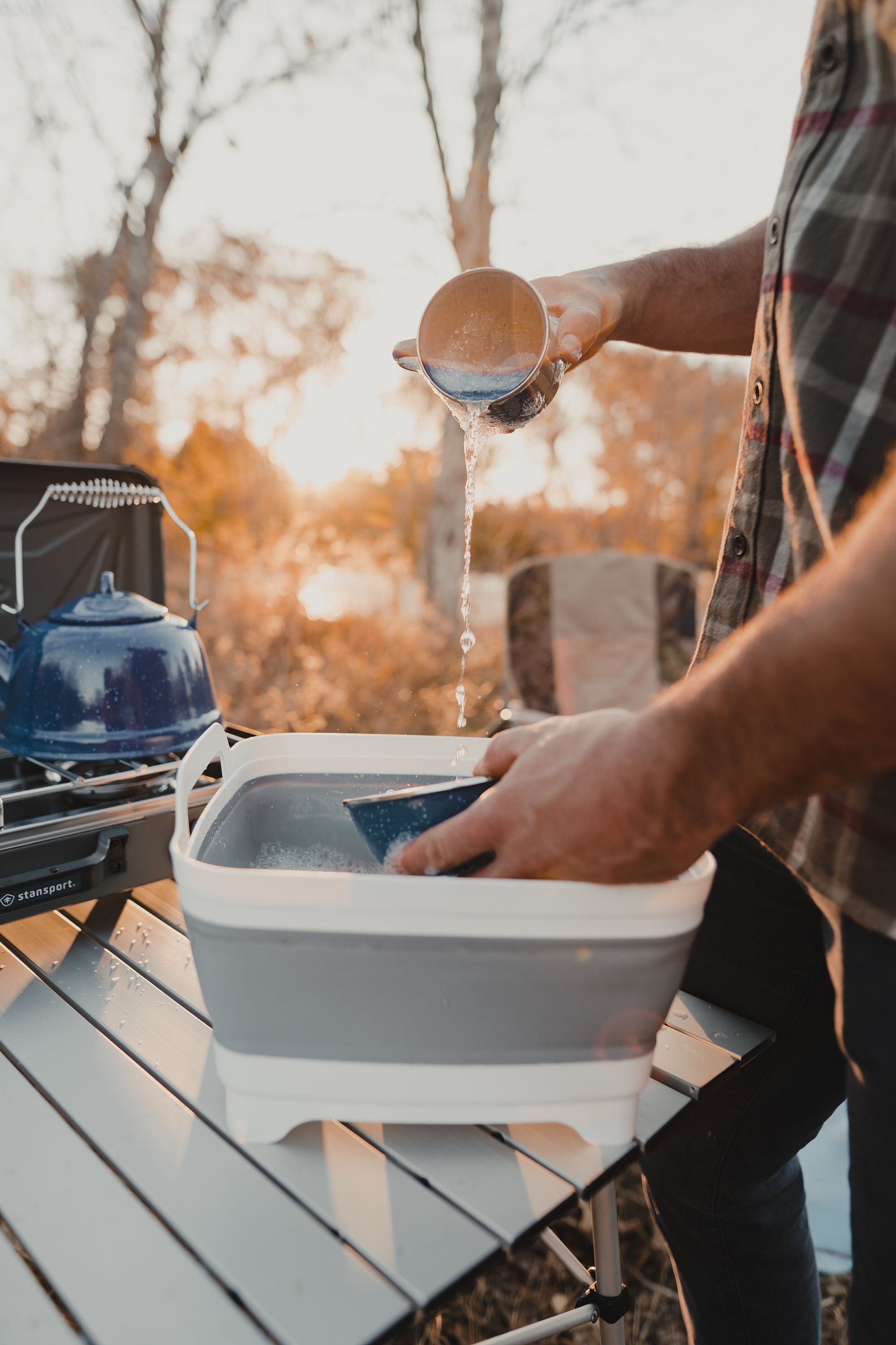 Aluminum Folding Table With Aluminum Top-27.5X27.5X27.5In-eSafety Supplies, Inc