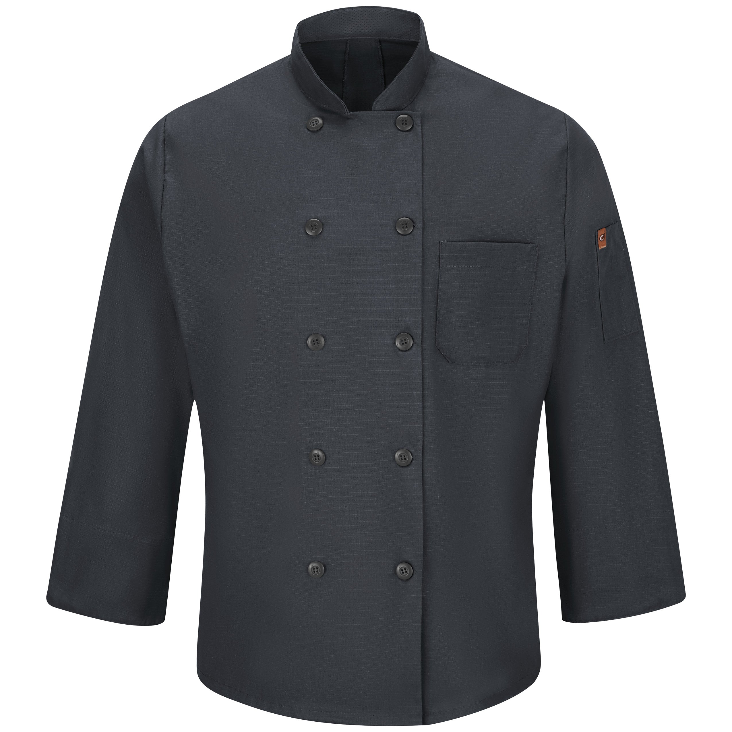 Men's Chef Coat with OilBlok + MIMIX 042X - Charcoal-eSafety Supplies, Inc