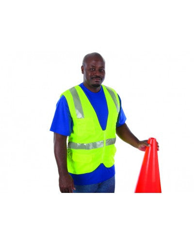 Liberty - Class 2 - Surveyors Vest (Solid Fabric With Silver Stripes)-eSafety Supplies, Inc