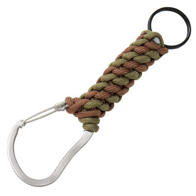 Eiger Paracord Carabiner Keychain - Olive / Brown-eSafety Supplies, Inc
