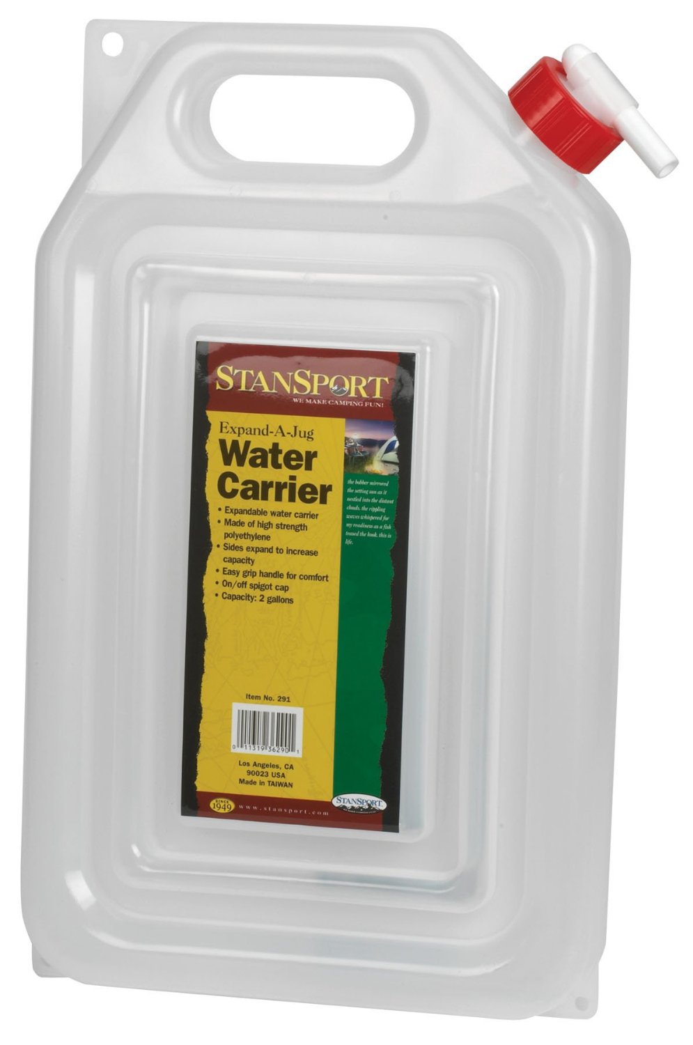 Stansport Outdoor 291 2-Gallon Expand-A-Jug Water Carrier-eSafety Supplies, Inc