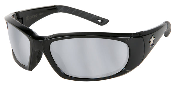 MCR Safety ForceFlex FF3 Black Frame, Silver Mirror-eSafety Supplies, Inc