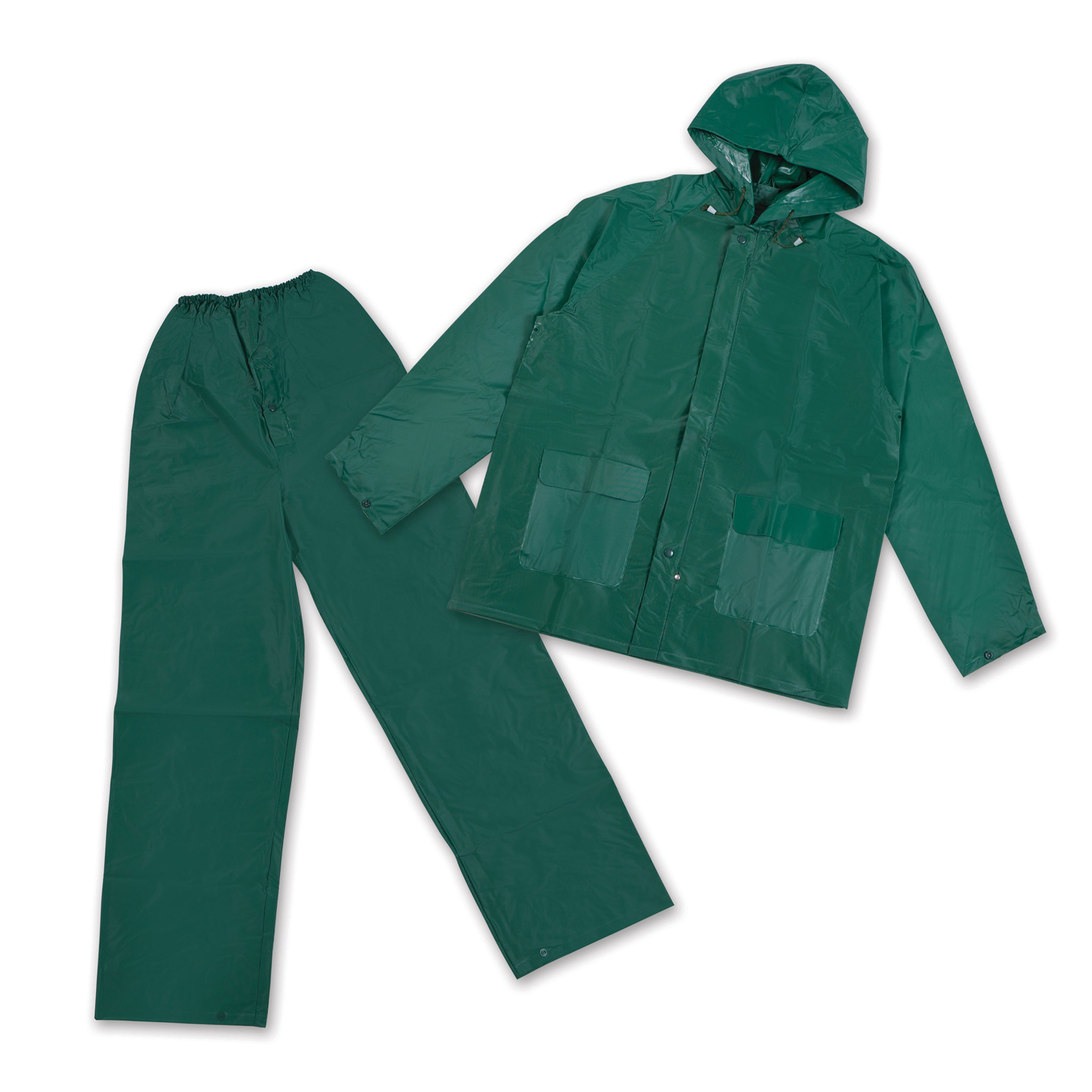 Pvc Rainsuit - Pvc Back - Green - Xl-eSafety Supplies, Inc