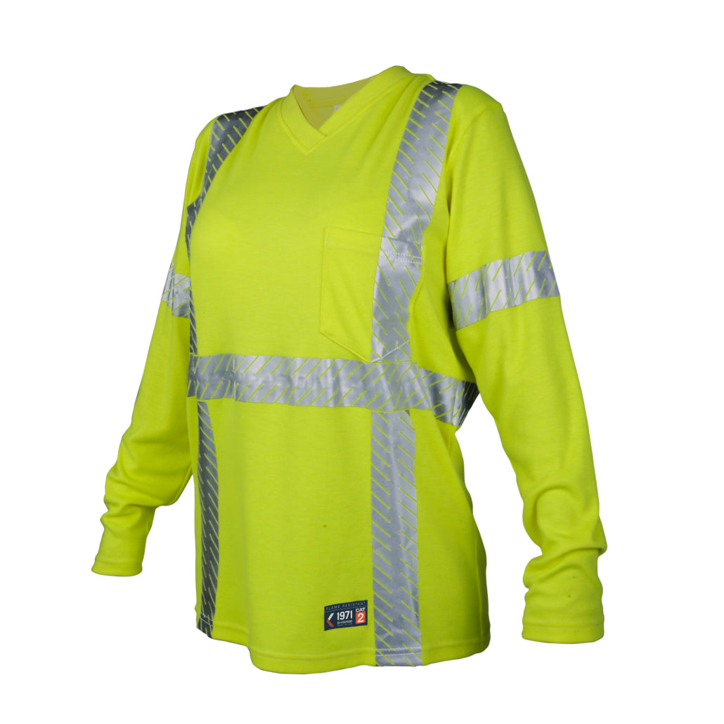 Fr Long Sleeve Women鈥檚 V-neck T-shirt-eSafety Supplies, Inc