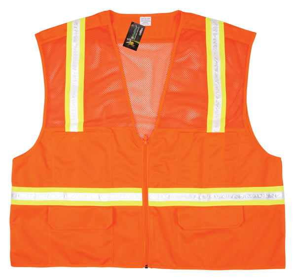 MCR Safety Econ Surveyor,Hybrid Mesh/Solid,Org,Wht-eSafety Supplies, Inc