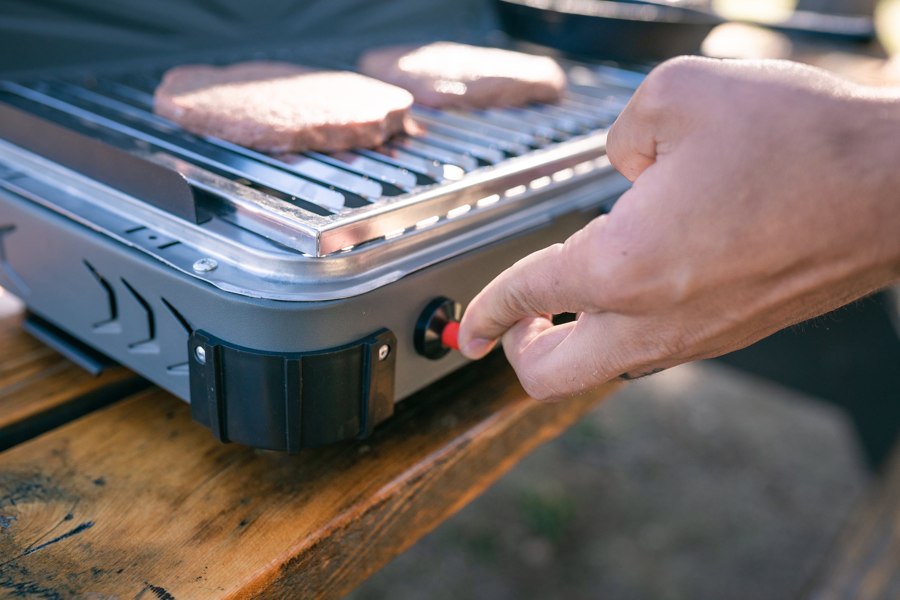 Propane Stove And Grill Combo-Piezo - Gray W/Black Trim-eSafety Supplies, Inc