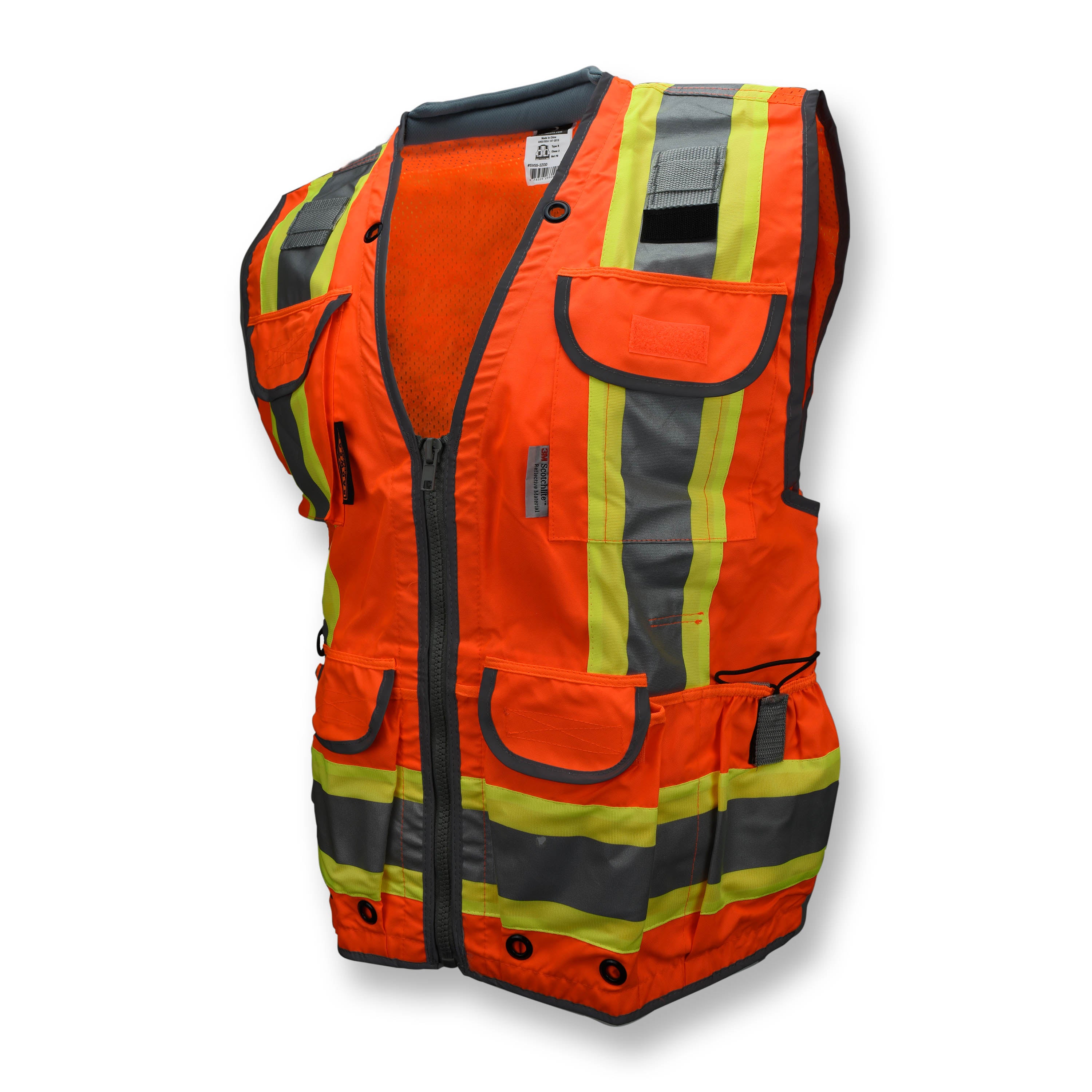 Radians SV55 Class 2 Heavy Woven Two Tone Woven/Mesh Engineer Vest-eSafety Supplies, Inc