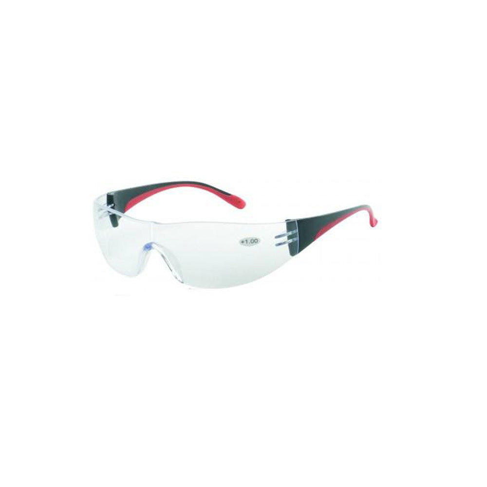 iNOX F Reader - Bifocal +1.5 clear lens with black and red frame-eSafety Supplies, Inc