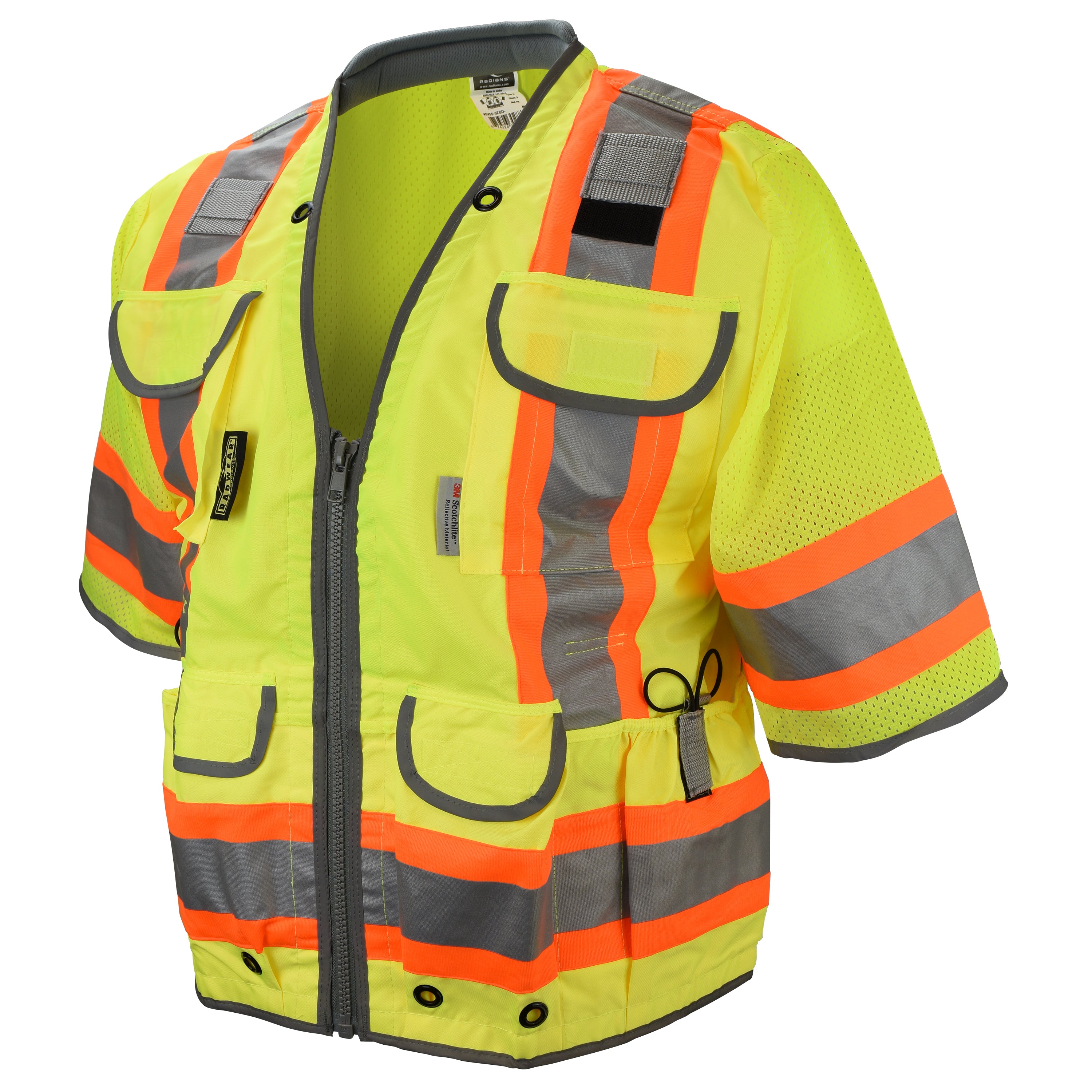 Radians SV55-3 Class 3 Heavy Woven Two Tone Mesh Engineer Vest-eSafety Supplies, Inc