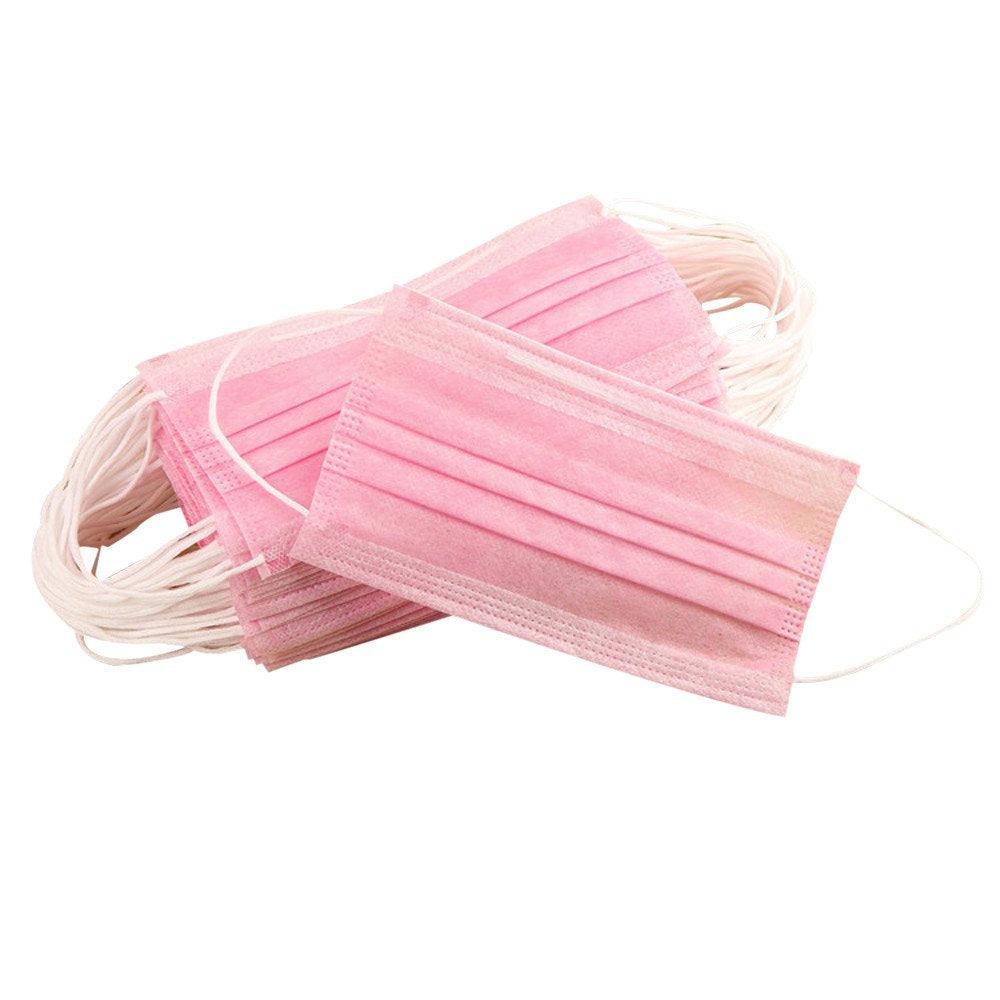 Disposable Pink Mask (50 per box)-eSafety Supplies, Inc