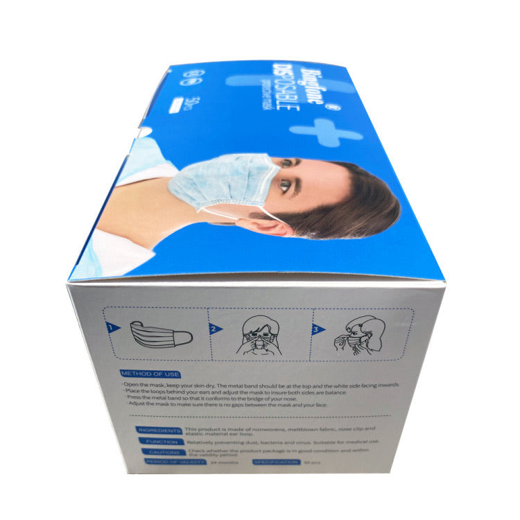 Black Disposable Mask (50pcs)-eSafety Supplies, Inc