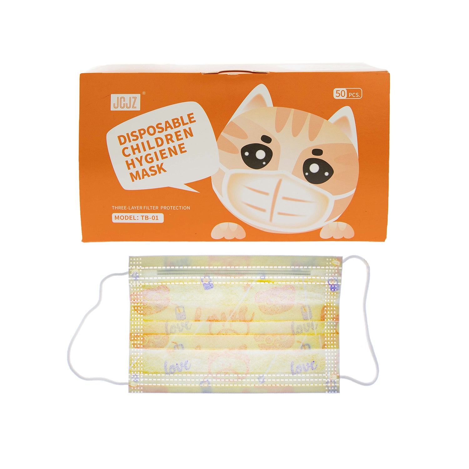3-Ply Disposable Children Hygiene Mask, Kids Mask, 50 PCS - BOX