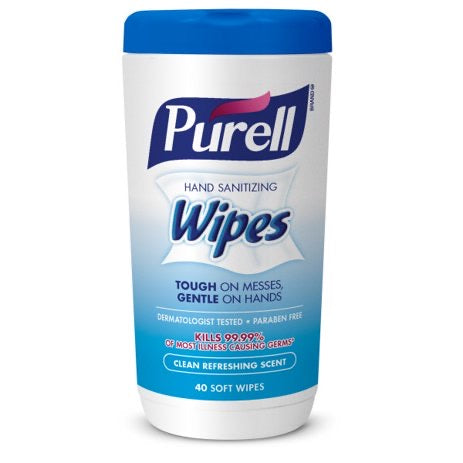 Purell Hand Sanitizing Wipes, Clean Refreshing Scent, Canister, 40 Soft Wipes-eSafety Supplies, Inc