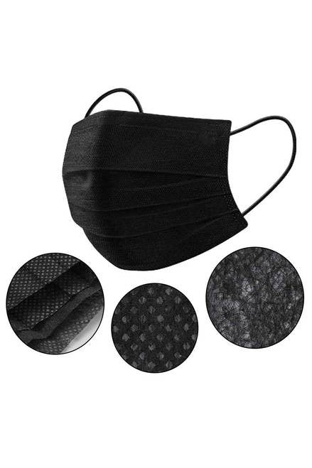 Black Disposable Mask (50pcs)-eSafety Supplies, Inc