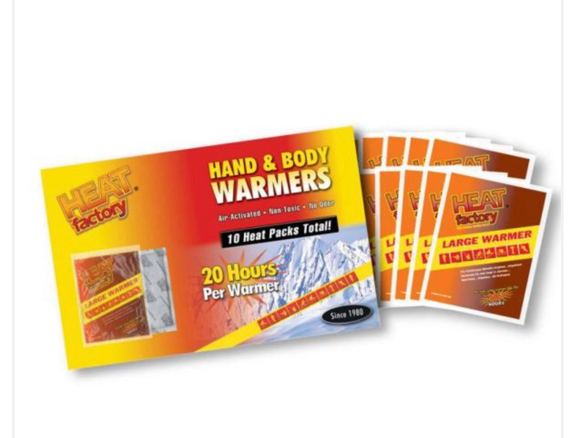 Hand and Body Warmer 10-Contain Pack-eSafety Supplies, Inc