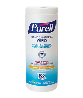 Purell® Sanitizing Wipes, Pack of 100 Wipes-eSafety Supplies, Inc