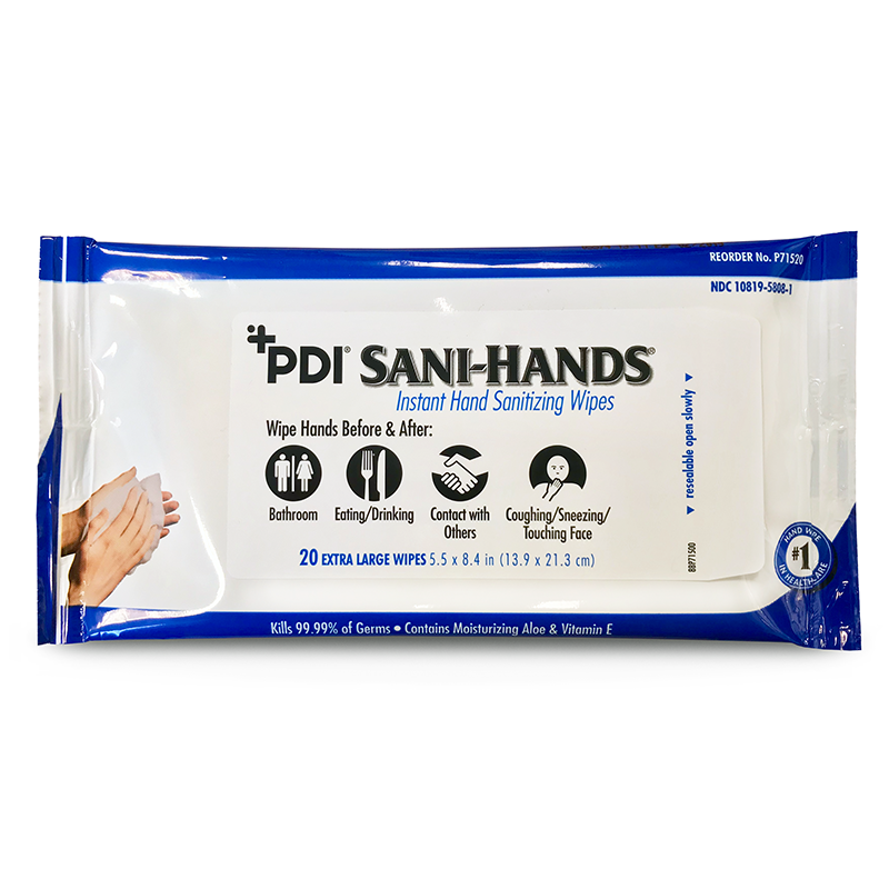 Sani-Hands® Instant Hand Sanitizing Wipes (20)-eSafety Supplies, Inc