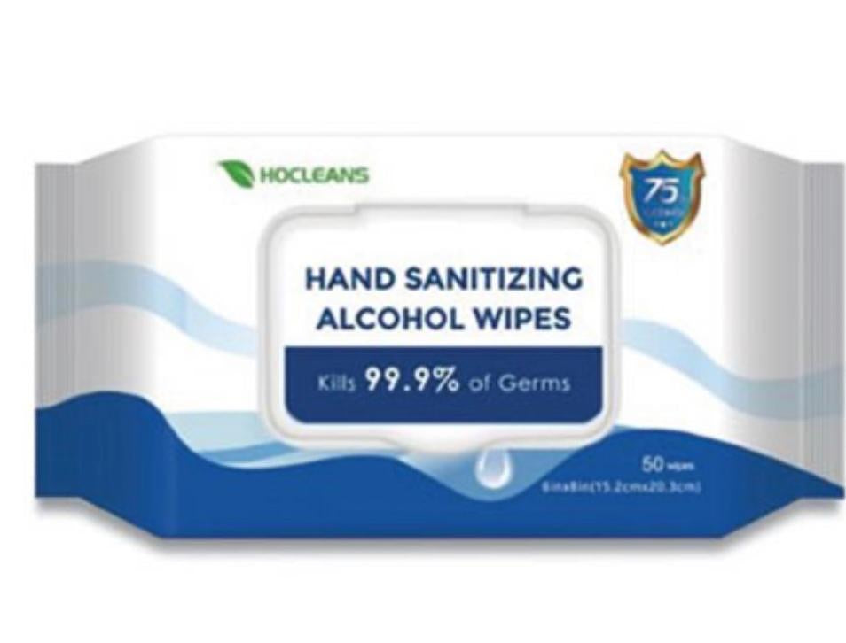 Personal Ethyl Alcohol Wipes, 6 X 8, White, 50 pack-eSafety Supplies, Inc