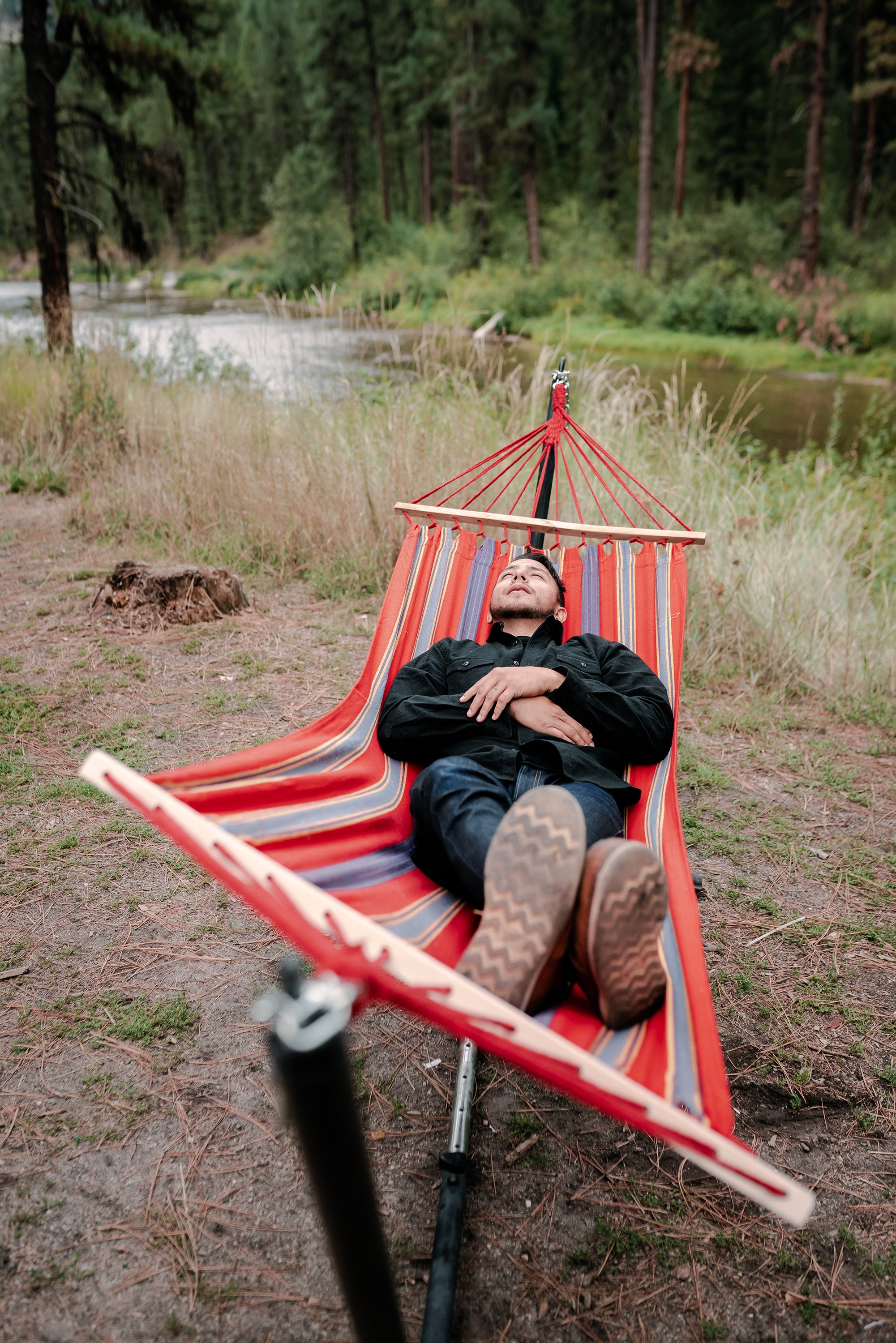 Bahamas Cotton Hammock - Single - Red - 78 In X 39 In-eSafety Supplies, Inc