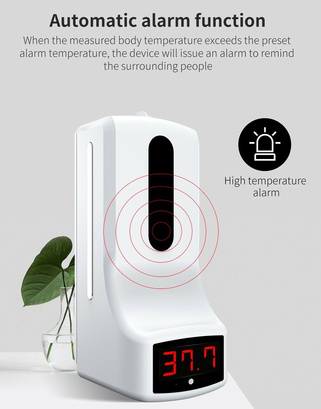 K9 Handsfree Non-Contact Body Light-Sensitive Distance Sensor Thermometer and Hand Sanitizer Dispenser-eSafety Supplies, Inc