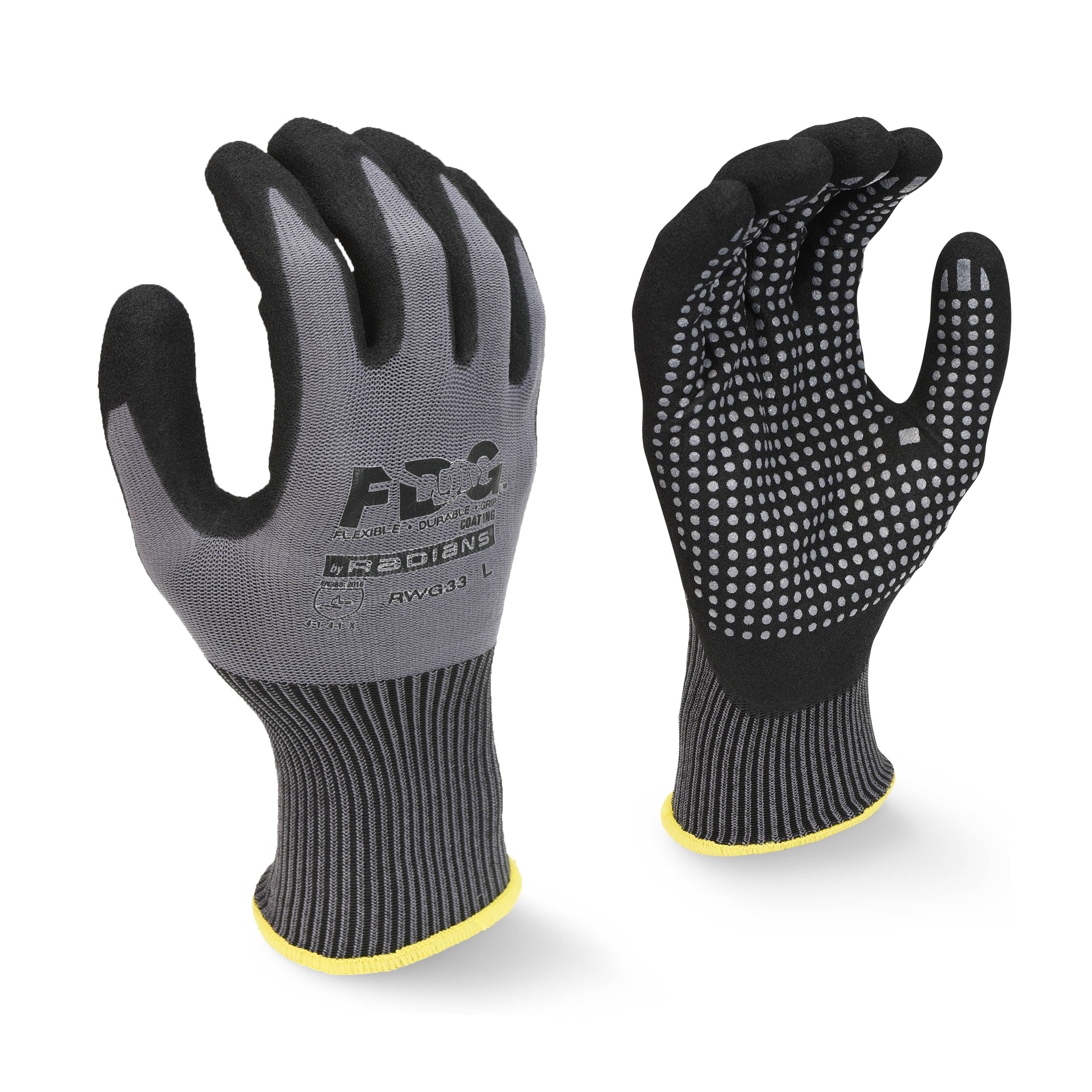 Radians RWG33 FDG Palm Coating with Nitrile Dots Work Glove-eSafety Supplies, Inc