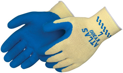 Showa Best - Blue Atlas Grip Natural Rubber Work Gloves with Kevlar Knit Liner