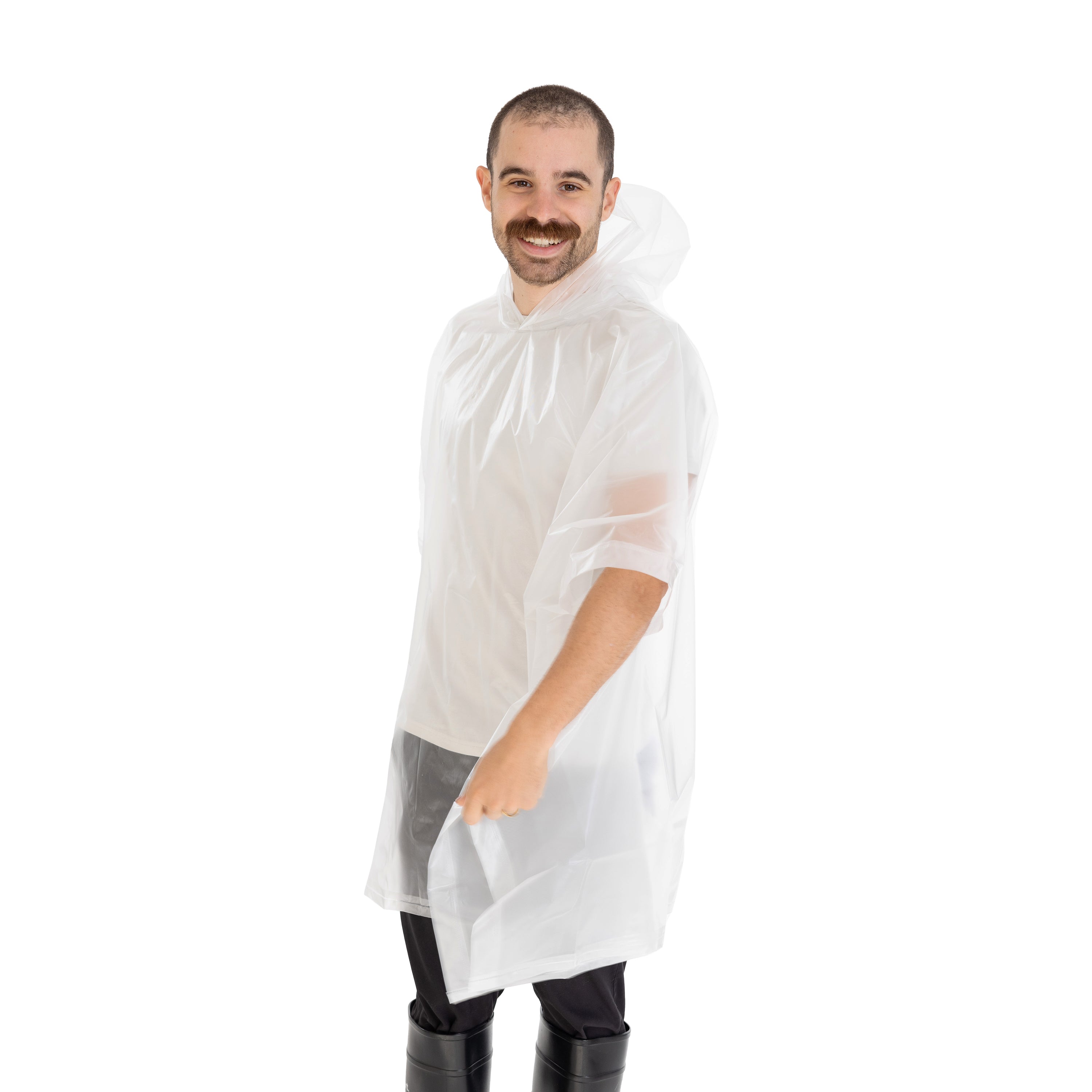 Peva Poncho - 45 X 72 - Youth - Clear-eSafety Supplies, Inc