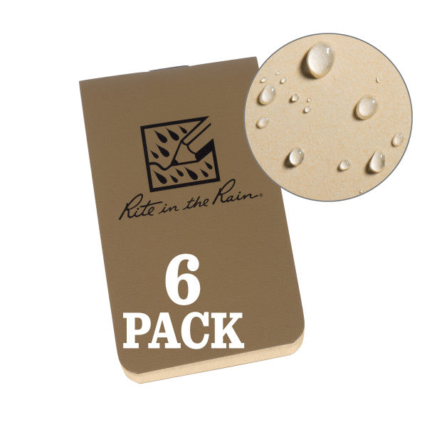 Stapled Notebook - Field Flex - Blank - Tan - 6 Pack-eSafety Supplies, Inc