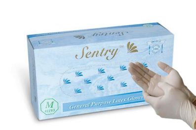 Sentry - Latex Gloves Powdered - Box-eSafety Supplies, Inc