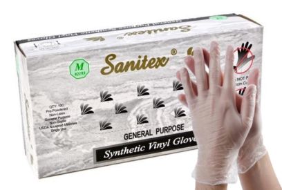 Sanitex - Disposable Vinyl Gloves, Powdered - Box-eSafety Supplies, Inc
