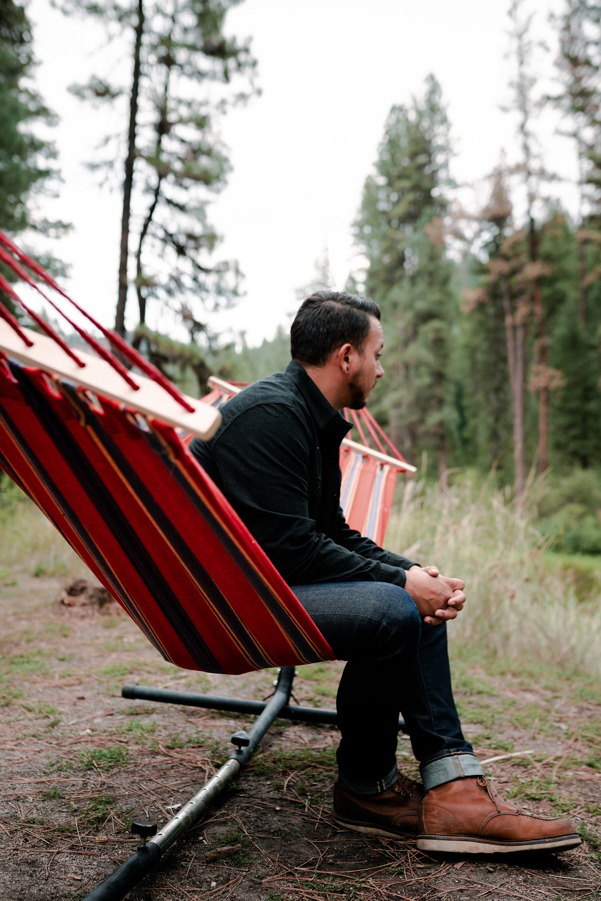 Bahamas Cotton Hammock - Single - Red - 78 In X 39 In-eSafety Supplies, Inc