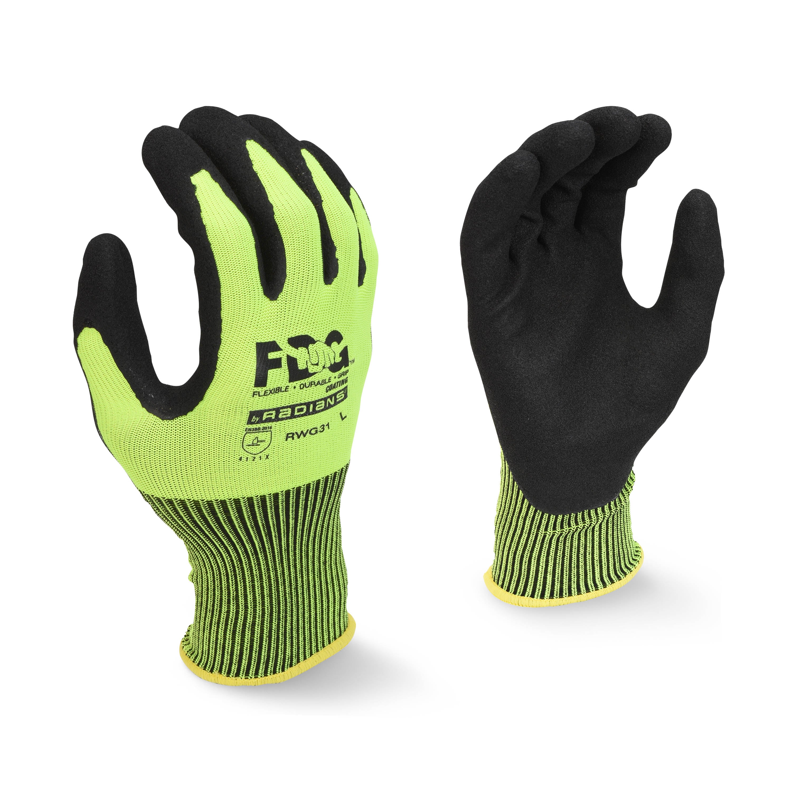 Radians RWG31 FDG Coating High Visibility Work Glove-eSafety Supplies, Inc