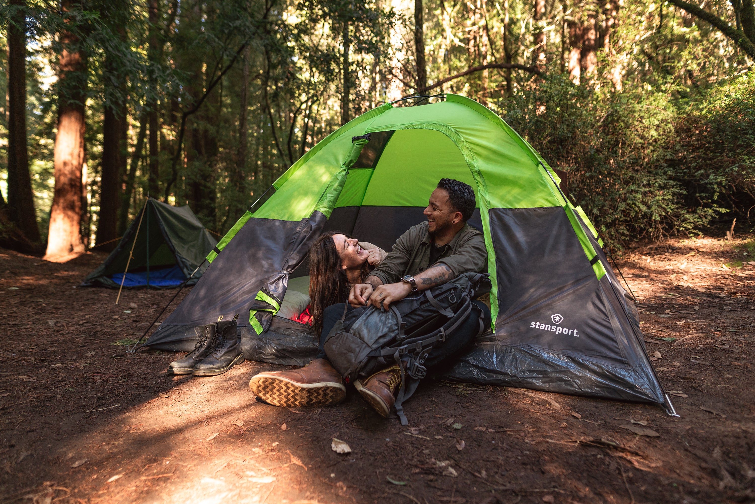 Cedar Creek 3 Season Tent-8 Ft X 7Ft X 54 In-Green/Grey Trim-eSafety Supplies, Inc