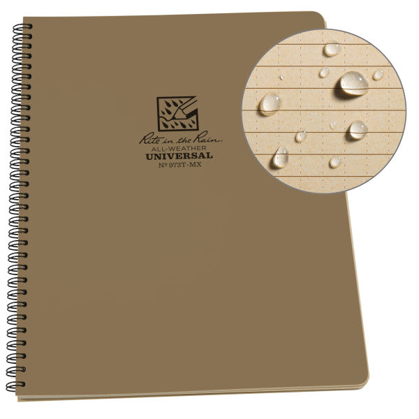 Maxi-Spiral Notebook - Side Universal - Tan-eSafety Supplies, Inc