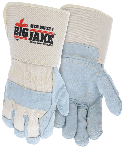 MCR Safety Big Jake Dbl leather palm and fingers-eSafety Supplies, Inc