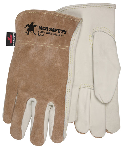 MCR Safety Cow Grain Drvr/Split Back Kevlar Key Thb-eSafety Supplies, Inc