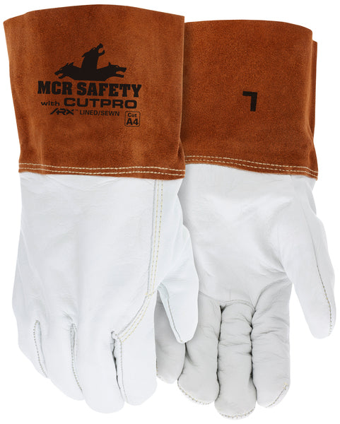 MCR Safety A4 Cow Grain M/T Gray split cow cuff-eSafety Supplies, Inc