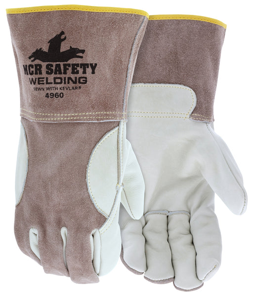 MCR Safety Cow Mig/Tig Weldr Sew w/Kevlar Split Bck-eSafety Supplies, Inc